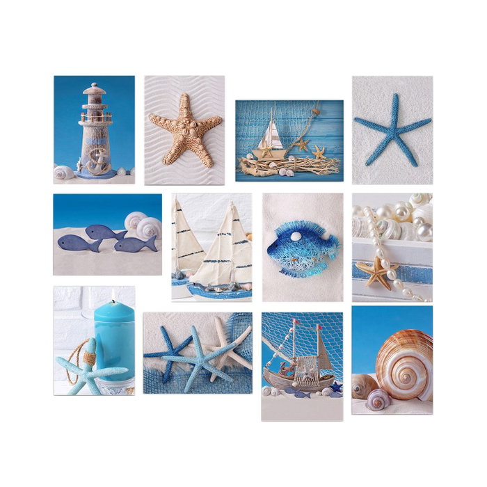 Wallity Set de 12 Cuadros Decorativos de MDF Multicolor Wallity Set de 12 Cuadros Decorativos de MDF Multicolor